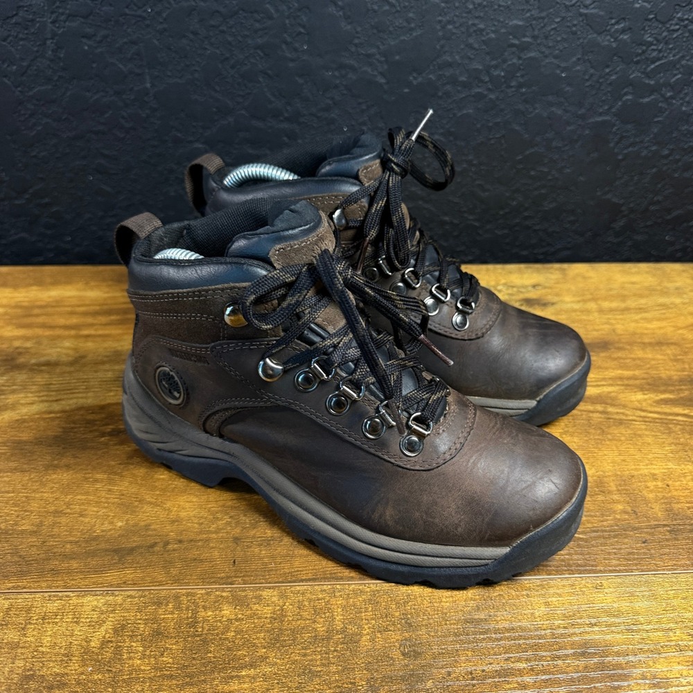 Timberland White Ledge 18629 Brown Leather Waterproof Hiking Boots Womens 6